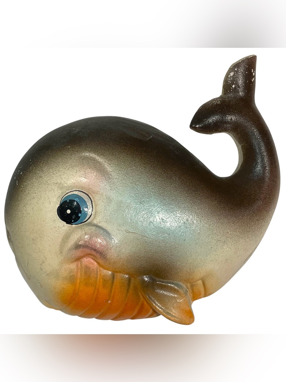 Vintage 1950s Kitschy Baby Whale Wall Hangings Decoration - Mid-Century USA